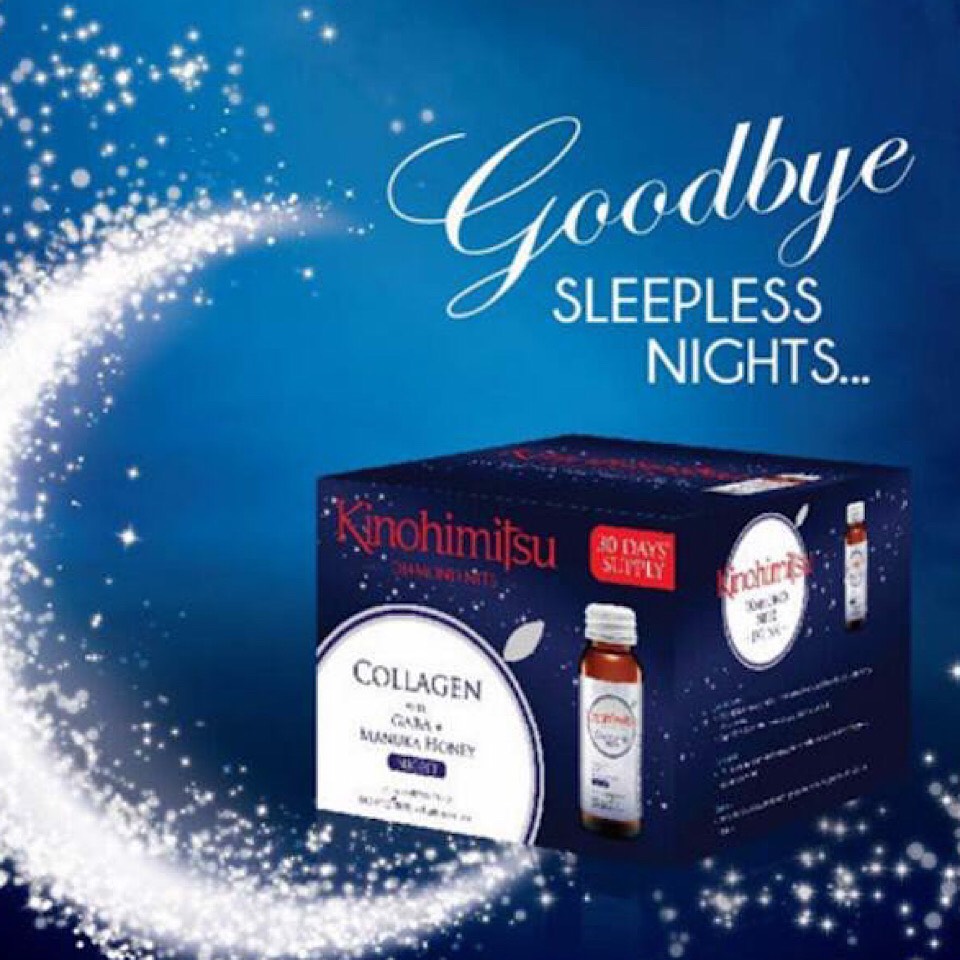 NƯỚC UỐNG KINOHIMITSU GIÚP NGỦ NGON VÀ ĐẸP DA J'PAN COLLAGEN DIAMOND NITE DRINK